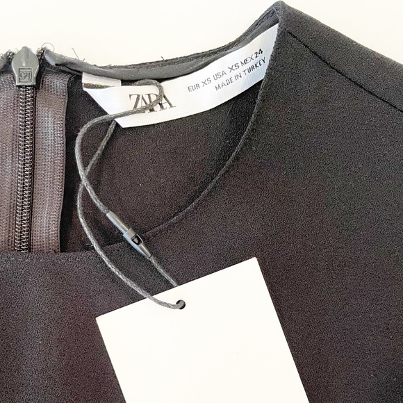 NWT Zara black pleated mini dress - Picture 6 of 10